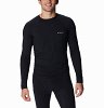 Columbia Ανδρική Ισοθερμική Μπλούζα Midweight Stretch Long Sleeve Top Baselayer AM6323-011 Μαύρο