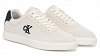 Calvin Klein Ανδρικό Δερμάτινο Sneaker HM0HM02125 0LA Εκρού