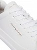 Tommy Hilfiger Ανδρικό Δερμάτινο Sneaker Th Court FM0FM05367 02R Λευκό