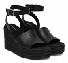 Calvin Klein Εσπαντρίγιες Wedge Espad 70 Aop Lth HW0HW03138 0GJ Μαύρο