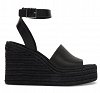 Calvin Klein Εσπαντρίγιες Wedge Espad 70 Aop Lth HW0HW03138 0GJ Μαύρο