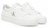 Calvin Klein Γυναικείο Δερμάτινο Sneaker YW0YW01877 02R Λευκό