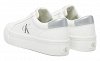 Calvin Klein Γυναικείο Δερμάτινο Sneaker YW0YW01877 02R Λευκό