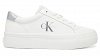 Calvin Klein Γυναικείο Δερμάτινο Sneaker YW0YW01877 02R Λευκό