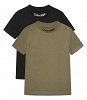Calvin Klein Σετ 2 Τεμάχια Παιδικά T-Shirt Για Αγόρια IB0IB02529 LDY Μαύρο/Χακί