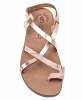 Fantasy Sandals Γυναικείο Δερμάτινο Πέδιλο Lolita S406 Rosegold Lizard
