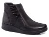 Apostolidis Shoes Γυναικείο Δερμάτινο Μποτάκι Nicol Μαύρο