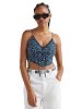 Tommy Hilfiger Tjw Ditsy Floral Lace Cami Top DW0DW15215 0G1 Blue Ditsy Floral Print