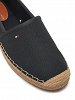 Tommy Hilfiger Γυναικείες Εσπαντρίγιες Flag Canvas Espadrille FW0FW08541 BDS Μαύρο