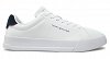 Tommy Hilfiger Ανδρικό Δερμάτινο Sneaker Th Court Lth Detail Ess FM0FM05367 0LD Λευκό