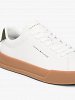 Tommy Hilfiger Ανδρικό Δερμάτινο Sneaker Th Court Lth Detail Ess FM0FM05367 01V Λευκό
