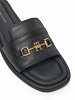 Tommy Hilfiger Δερμάτινη Παντόφλα FW0FW08420 BDS Μαύρο