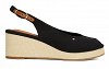 Tommy Hilfiger Flag Mid Wedge Espadrille FW0FW08595 BDS Μαύρο
