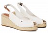 Tommy Hilfiger Flag Mid Wedge Espadrille FW0FW08595 YBL Λευκό
