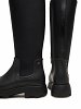 Tommy Hilfiger Γυναικεία Γαλότσα Flag Long Rainboot Warm Lining FW0FW08973 BDS Μαύρο