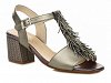 MLV Mid Heel Leather Sandal Claudia02 Grey