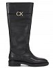 Calvin Klein Δερμάτινη Flat Μπότα HW0HW01689 BEH Μαύρο