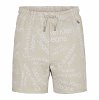 Calvin Klein Stacked Aop Logo Relaxed Shorts IB0IB01179 0F5 Eggshell