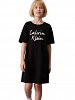 Calvin Klein Oversized T-shirt Φόρεμα Με Λογότυπο IG0IG02912 BEH Μαύρο