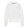 Tommy Hilfiger Kids Μπλούζα Για Κορίτσια Chenille Sweater KG0KG08153 Z00 Εκρου