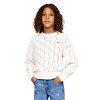 Tommy Hilfiger Kids Μπλούζα Για Κορίτσια Chenille Sweater KG0KG08153 Z00 Εκρου