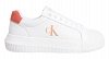Calvin Klein Γυναικείο Δερμάτινο Sneaker YW0YW01670 0K6 Λευκό