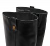 Tommy Hilfiger Γυναικεία Δερμάτινη Μπότα Riding Lthr Long Boot Block Heel FW0FW08777 BDS Μαύρο