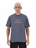 New Balance Ανδρικό T-Shirt Linear Logo Relaxed Tee MT41582 Σκούρο Γκρι