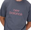 New Balance Ανδρικό T-Shirt Linear Logo Relaxed Tee MT41582 Σκούρο Γκρι