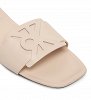 Calvin Klein Γυναικείο Δερμάτινο Flat Sandal HW0HW03128 Z01 Εκρού