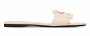 Calvin Klein Γυναικείο Δερμάτινο Flat Sandal HW0HW03128 Z01 Εκρού