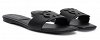 Calvin Klein Γυναικείο Δερμάτινο Flat Sandal HW0HW03128 0GJ Μαύρο