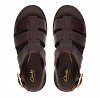 Clarks Γυναικείο Δερμάτινο Flat Πέδιλο Orinoco3 Strap 26186095 Καφέ