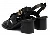 Tommy Hilfiger Δερμάτινο Πέδιλο Cross Blocked Heel Sandal FW0FW09135 BDS Μαύρο