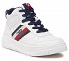Tommy Hilfiger Kids High Top Lace Sneaker T3X9-33121-1355 A473 Λευκό