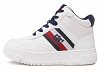 Tommy Hilfiger Kids High Top Lace Sneaker T3X9-33121-1355 A473 Λευκό