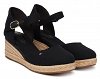 Tommy Hilfiger Εσπαντρίγιες Mid Wedge Espad Closed Toe FW0FW09233 BDS Μαύρο
