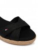 Tommy Hilfiger Γυναικεία Εσπαντρίγια Mid Wedge Espad X Cross FW0FW09332 BDS Μαύρο