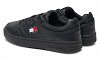 Tommy Hilfiger Ανδρικό Δερμάτινο Sneaker EM0EM01443 BDS Μαύρο
