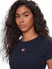 Tommy Hilfiger Γυναικείο T-Shirt Slim Badge Rib Tee DW0DW17881 C1G Μπλε