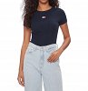 Tommy Hilfiger Γυναικείο T-Shirt Slim Badge Rib Tee DW0DW17881 C1G Μπλε