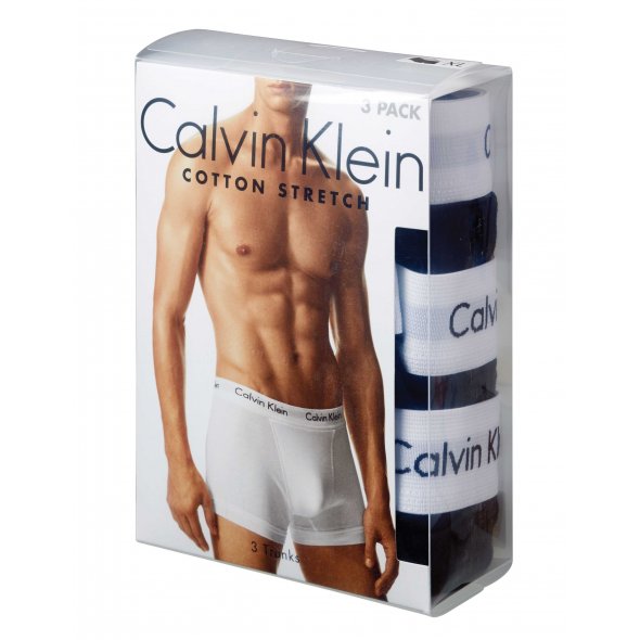 Calvin Klein 3 Pack Low Rise Cotton Stretch Trunks U2664G-001 
