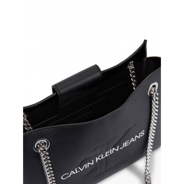 Calvin Klein Shoulder Bag K60K607831 0GL Black/Metallic Logo 