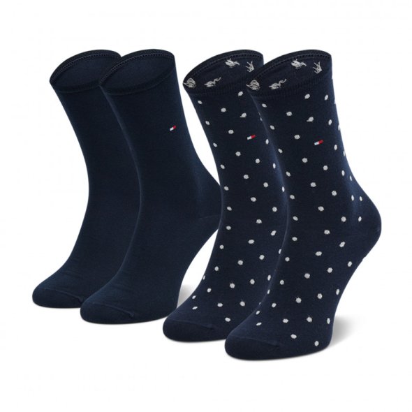 Tommy Hilfiger TH Women Sock Dot 2 pairs 100001493 003 Midnight Blue