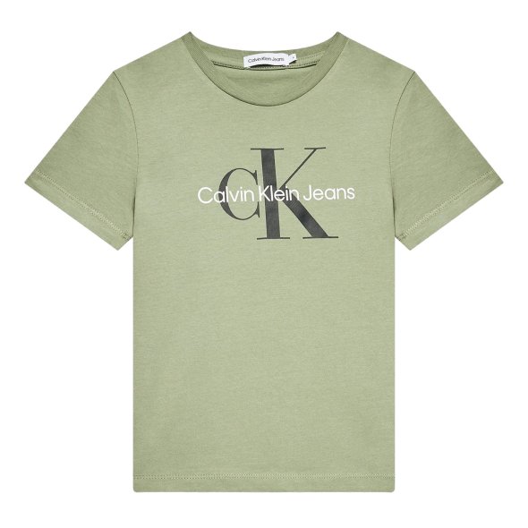 Calvin Klein kids Monogram Logo T-Shirt IU0IU00267 PLU Forest Khaki