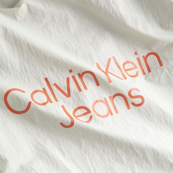 Calvin Klein Hooded Nylon Windbraker J30J320265 ACF Eggshell