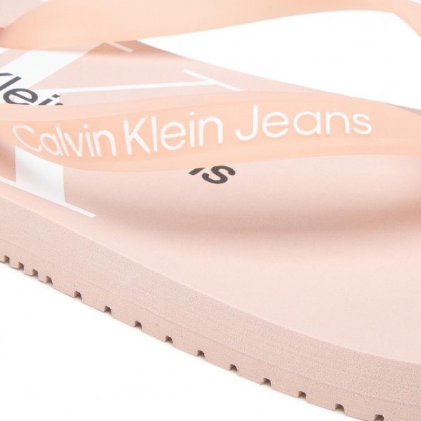 Calvin Klein Beach Sandal Monogram Tpu YW0YW00098 TFT Pale Conch Shell