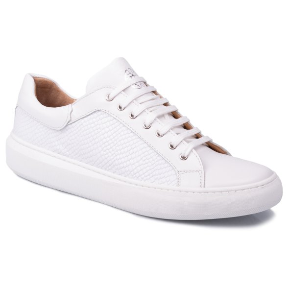 Vlavianos Shoes Leather Sneaker 1310 White