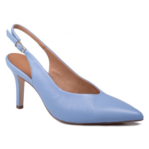 Mia Firenze Δερμάτινες Slingback Γόβες 5212 Light Blue