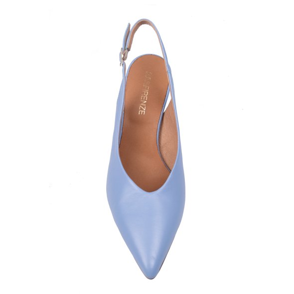 Mia Firenze Δερμάτινες Slingback Γόβες 5212 Light Blue